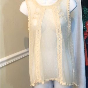 XL Sleeveless beige blouse